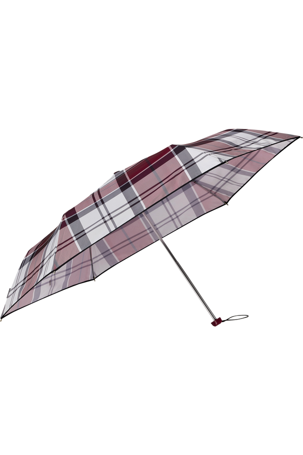 Guarda-Chuva Mini Desdobrável Manual Xadrez Vermeho Granada - Alu Drop S | Samsonite