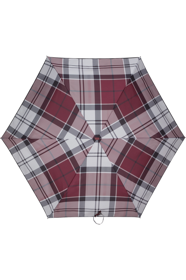 Guarda-Chuva Mini Desdobrável Manual Xadrez Vermeho Granada - Alu Drop S | Samsonite