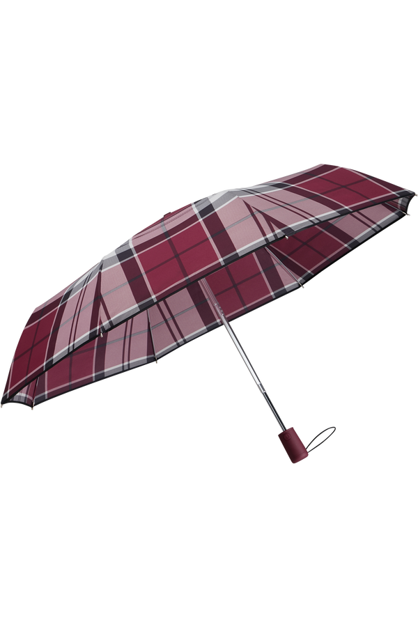 Guarda-Chuva Desdobrável Automático Xadrez Vermelho Granada - Alu Drop S | Samsonite