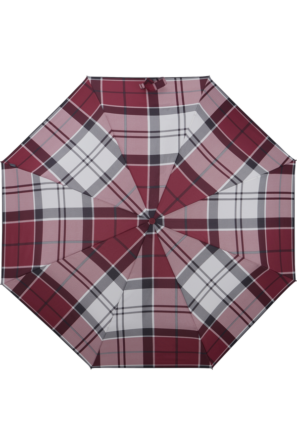 Guarda-Chuva Desdobrável Automático Xadrez Vermelho Granada - Alu Drop S | Samsonite