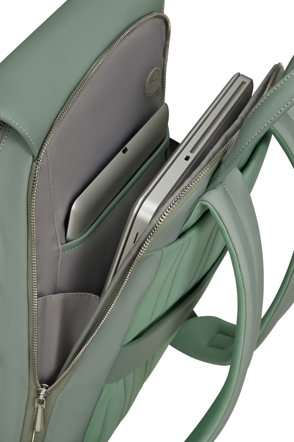 Mochila Feminina para Portátil 14.1" com Aba Verde Mineral - Zalia 3.0 | Samsonite