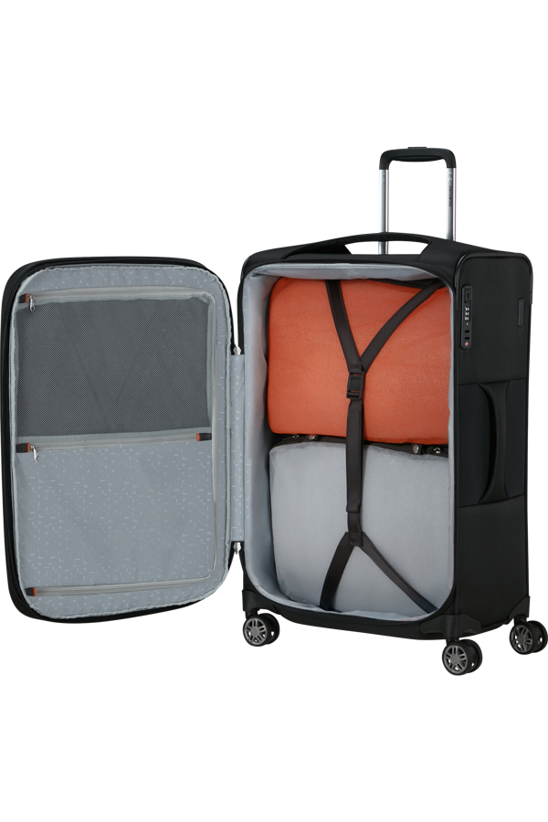 Mala de Viagem Média 67cm Expansível 4 Rodas Preto - Re-Lite | Samsonite