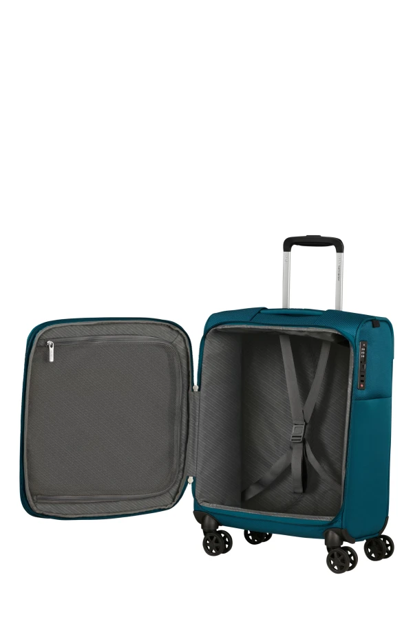 Mala de Cabine 55cm Expansível 4 Rodas Azul Petróleo - Base Breeze | Samsonite