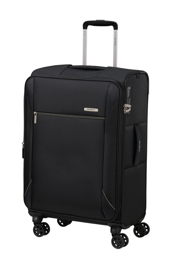 Mala de Viagem Média 67cm Expansível 4 Rodas Preto - Base Breeze | Samsonite