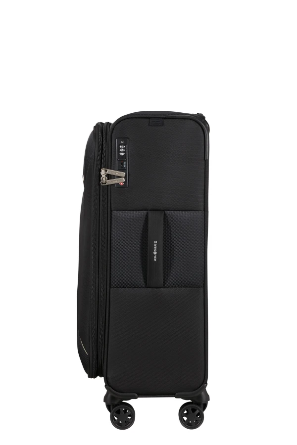Mala de Viagem Média 67cm Expansível 4 Rodas Preto - Base Breeze | Samsonite