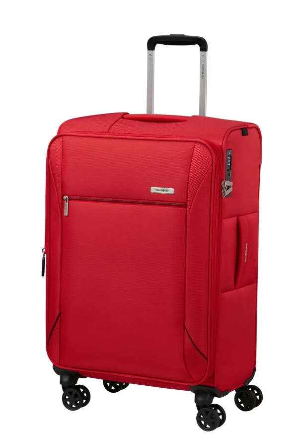 Mala de Viagem Média 67cm Expansível 4 Rodas Vermelho - Base Breeze | Samsonite