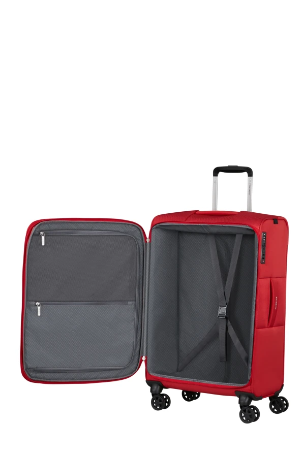 Mala de Viagem Média 67cm Expansível 4 Rodas Vermelho - Base Breeze | Samsonite