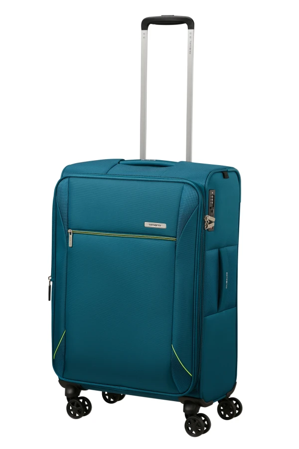 Mala de Viagem Média 67cm Expansível 4 Rodas Azul Petróleo - Base Breeze | Samsonite
