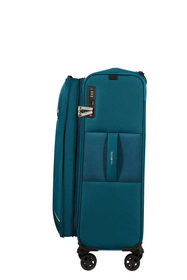 Mala de Viagem Média 67cm Expansível 4 Rodas Azul Petróleo - Base Breeze | Samsonite