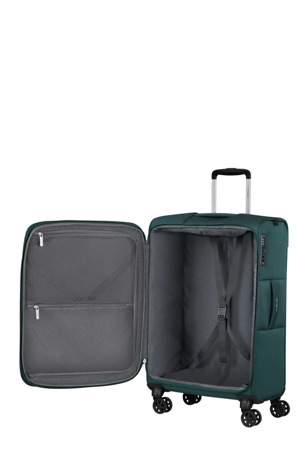 Mala de Viagem Média 67cm Expansível 4 Rodas Verde Escuro - Base Breeze | Samsonite