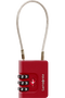 Cadeado com Cabo de Aço Vermelho - Acessórios de Viagem | Samsonite
