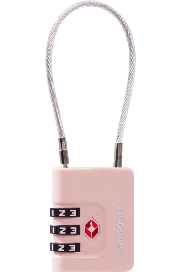 Cadeado com Cabo de Aço Rosa - Acessórios de Viagem | Samsonite