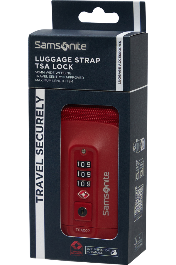 Cinta para Mala de Viagem TSA Vermelho - Acessórios de Viagem | Samsonite