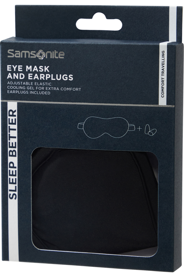 Máscara para Olhos e Tampões para Ouvidos Preto - Acessórios de Viagem | Samsonite