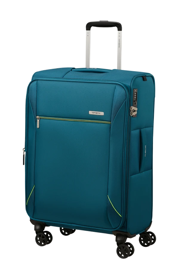 Mala de Viagem Média 67cm Expansível 4 Rodas Azul Petróleo - Base Breeze | Samsonite