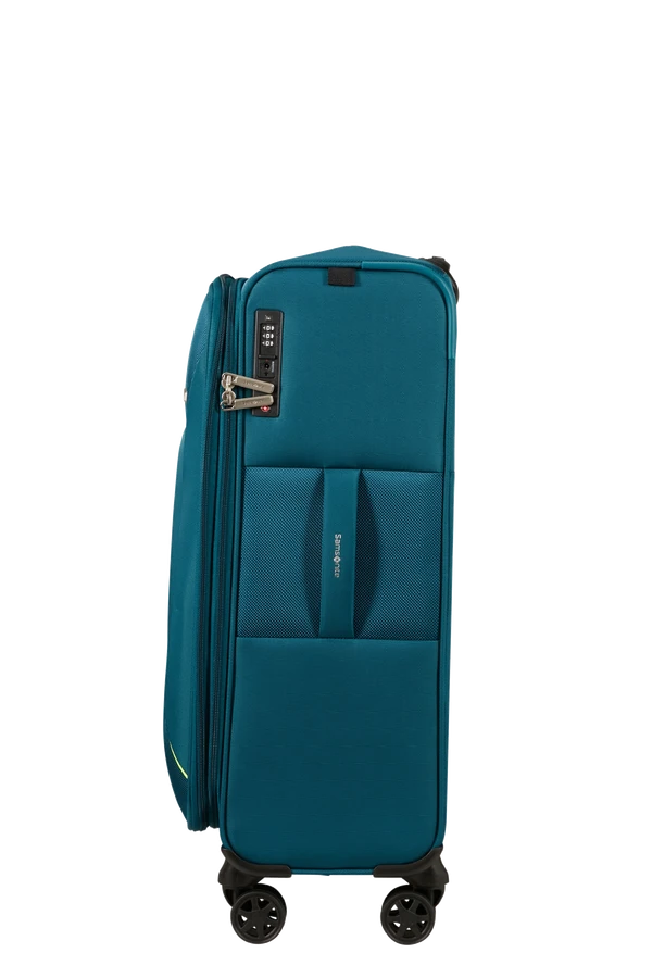 Mala de Viagem Média 67cm Expansível 4 Rodas Azul Petróleo - Base Breeze | Samsonite