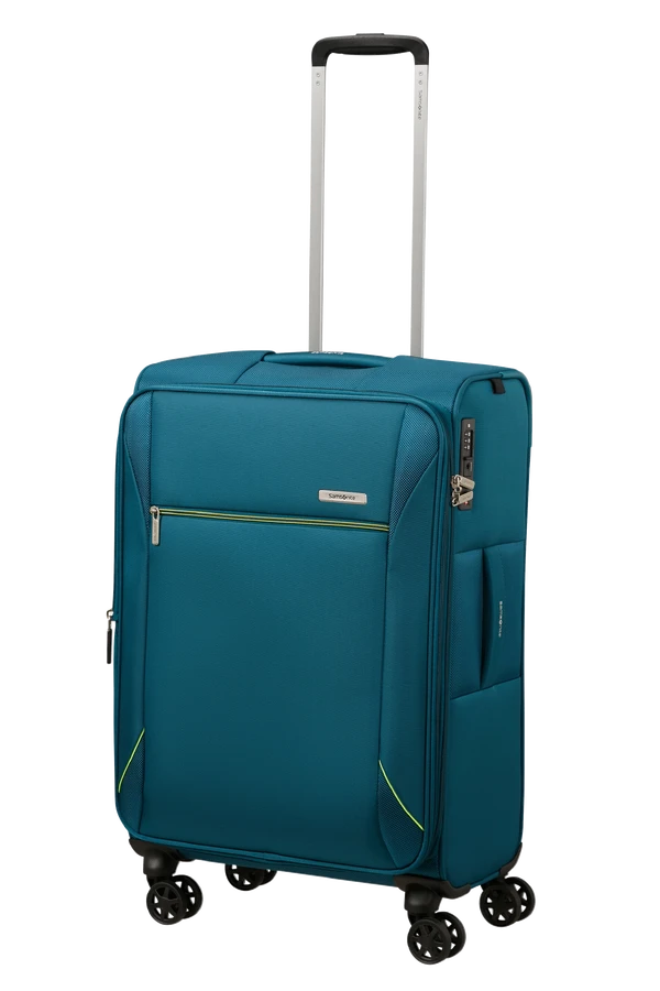 Mala de Viagem Média 67cm Expansível 4 Rodas Azul Petróleo - Base Breeze | Samsonite