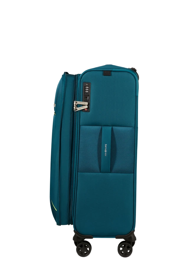 Mala de Viagem Média 67cm Expansível 4 Rodas Azul Petróleo - Base Breeze | Samsonite
