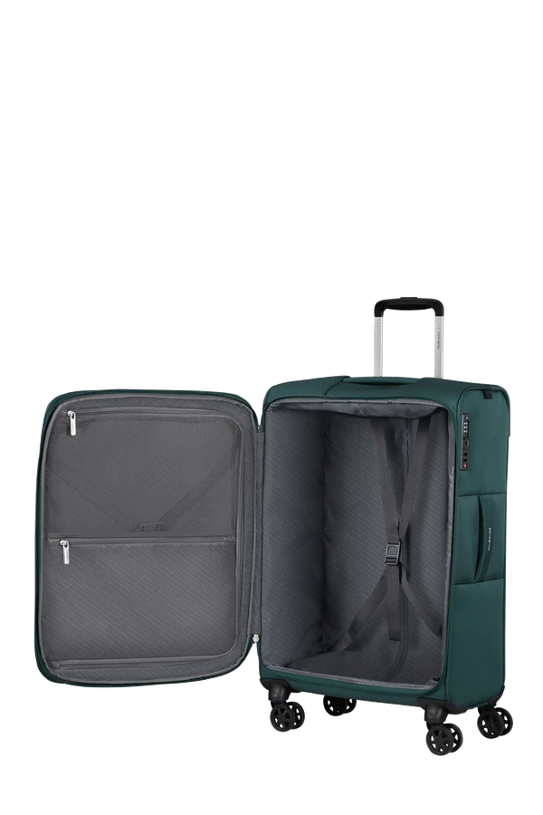 Mala de Viagem Média 67cm Expansível 4 Rodas Verde Escuro - Base Breeze | Samsonite