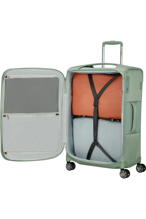 Mala de Viagem Média 67cm Expansível 4 Rodas Sálvia - Re-Lite | Samsonite