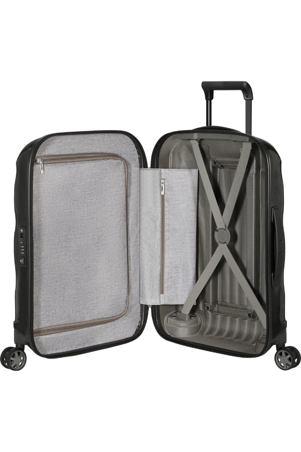 Mala de Cabine 55/40cm 4 Rodas Expansível Preto - C-Lite | Samsonite