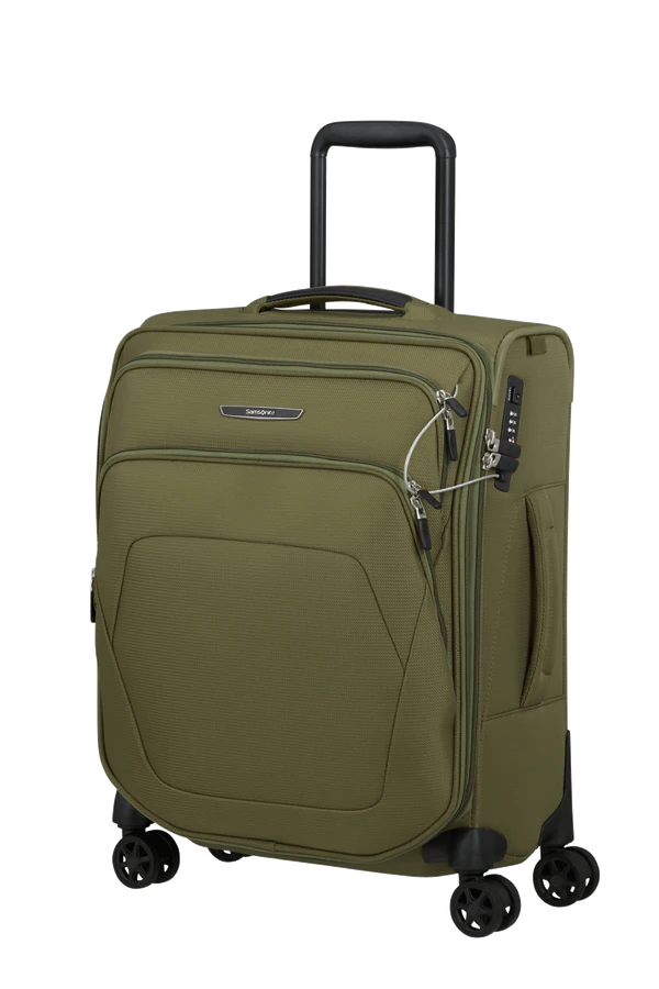 Mala de Cabine 55cm Expansível 4 Rodas Verde Oliva - Spark SNG ECO | Samsonite