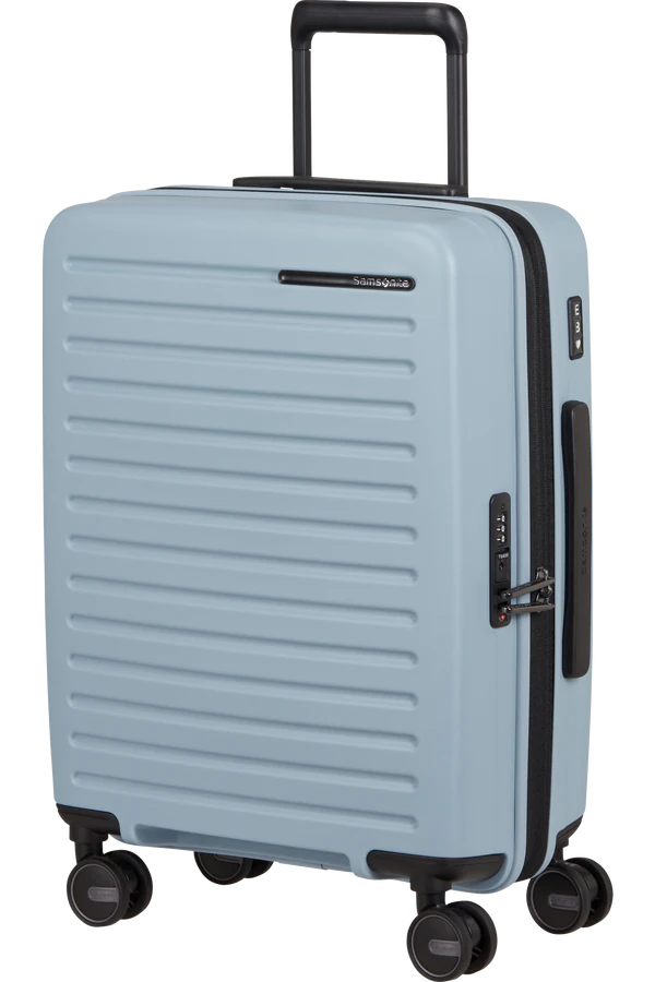Mala de Cabine 55cm Expansível 4 Rodas Azul Névoa  - Restackd | Samsonite