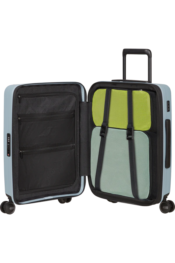 Mala de Cabine 55cm Expansível 4 Rodas Azul Névoa  - Restackd | Samsonite