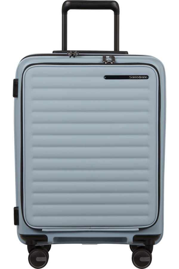 Mala de Cabine 55cm Expansível 4 Rodas Acesso Frontal Azul Névoa - Restackd | Samsonite
