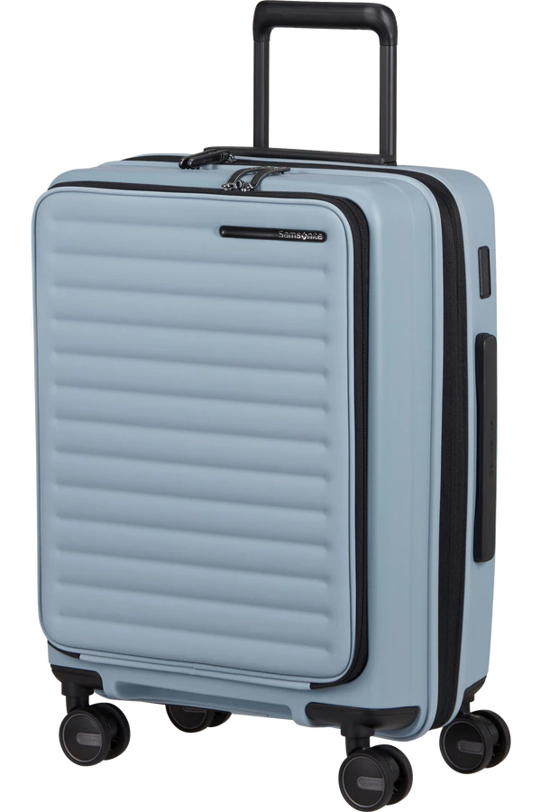 Mala de Cabine 55cm Expansível 4 Rodas Acesso Frontal Azul Névoa - Restackd | Samsonite