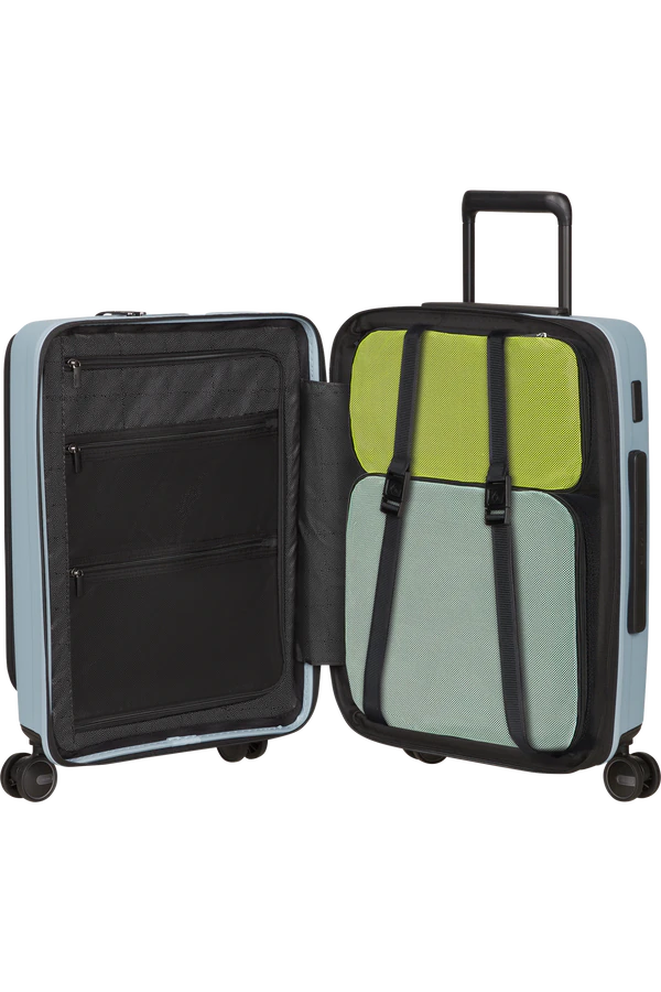 Mala de Cabine 55cm Expansível 4 Rodas Acesso Frontal Azul Névoa - Restackd | Samsonite