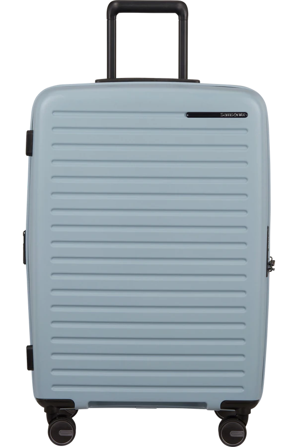 Mala de Viagem Média 68cm Expansível 4 Rodas Azul Névoa - Restackd | Samsonite