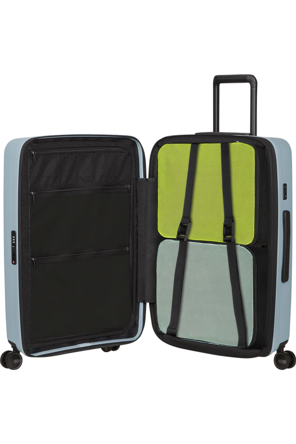 Mala de Viagem Média 68cm Expansível 4 Rodas Azul Névoa - Restackd | Samsonite