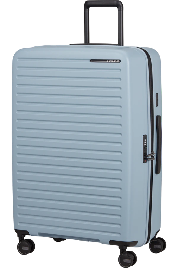 Mala de Viagem Grande 75cm Expansível 4 Rodas Azul Névoa - Restackd | Samsonite