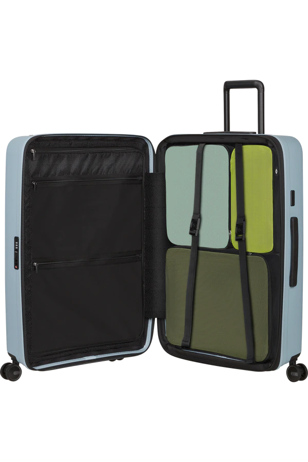 Mala de Viagem Grande 75cm Expansível 4 Rodas Azul Névoa - Restackd | Samsonite