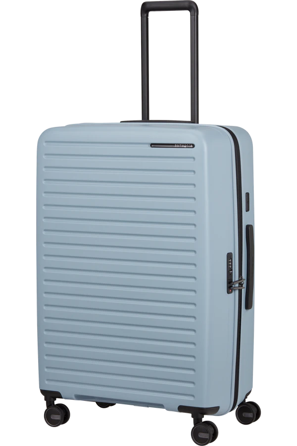 Mala de Viagem Grande 75cm Expansível 4 Rodas Azul Névoa - Restackd | Samsonite