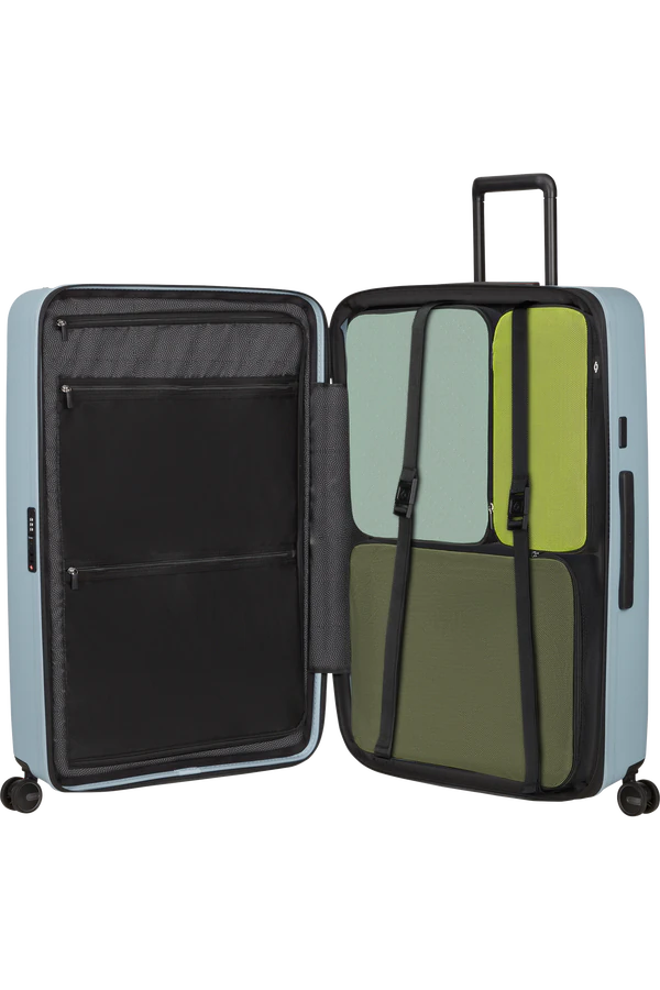 Mala de Viagem Extragrande 81cm Expansível 4 Rodas Azul Névoa - Restackd | Samsonite