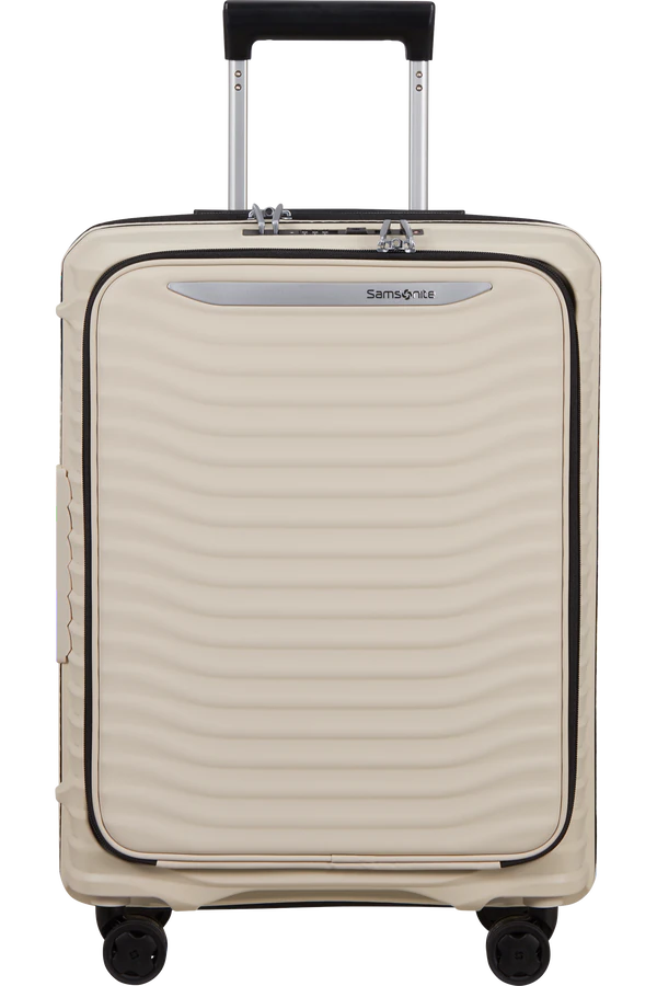 Mala de Cabine 55cm Expansível 4 Rodas c/ Acesso Frontal Bege Areia - Upscape | Samsonite