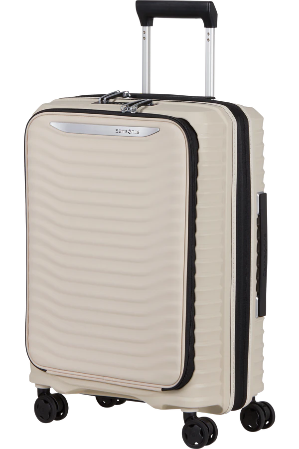 Mala de Cabine 55cm Expansível 4 Rodas c/ Acesso Frontal Bege Areia - Upscape | Samsonite