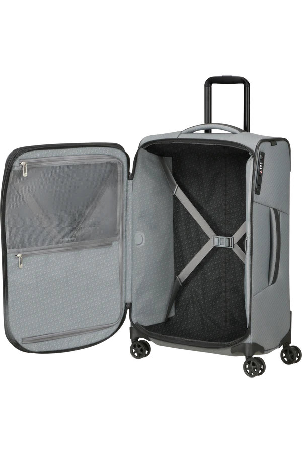 Mala de Viagem Média 67cm Expansível 4 Rodas Cinzento Carvão - Respark | Samsonite