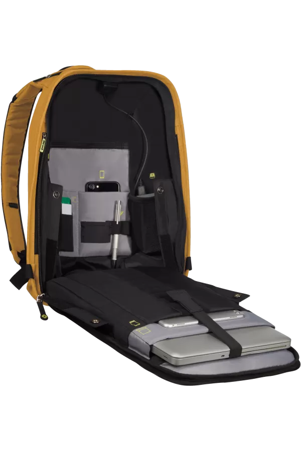 Mochila Antirroubo para Portátil 15.6" com Porta USB Amarelo Torrado - Securipak | Samsonite