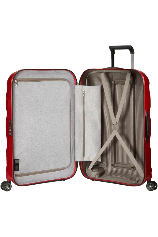 Mala de Viagem Média 69cm 4 Rodas Vermelho Chili - C-Lite | Samsonite