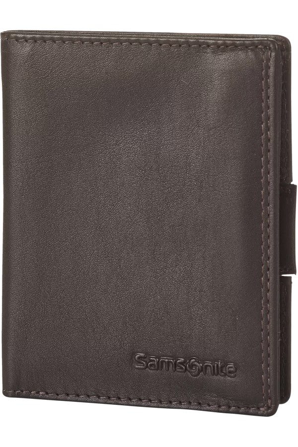 Carteira de Homem p/ 8 Cartões c/ Porta-Moedas em Pele Castanha - Attack 2 Slg | Samsonite