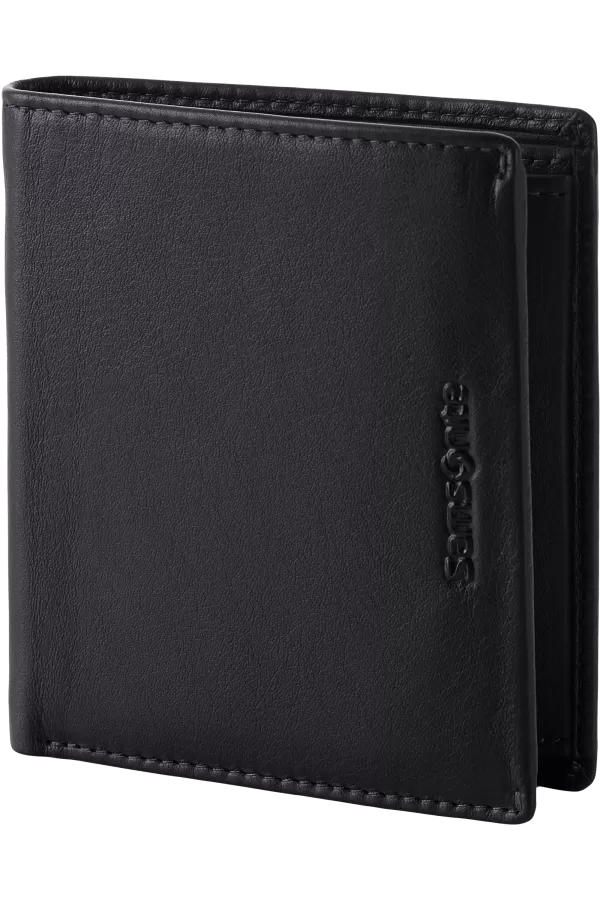 Carteira de Homem p/ 5 Cartões c/ Porta-Moedas em Pele Preta - Success 2 Slg | Samsonite