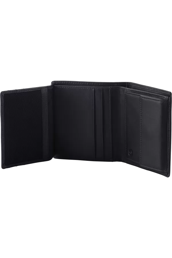 Carteira de Homem p/ 5 Cartões c/ Porta-Moedas em Pele Preta - Success 2 Slg | Samsonite