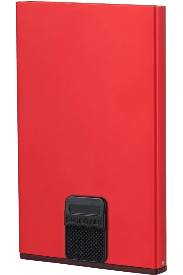 Porta-Cartões Deslizante Vermelho - Alu Fit | Samsonite