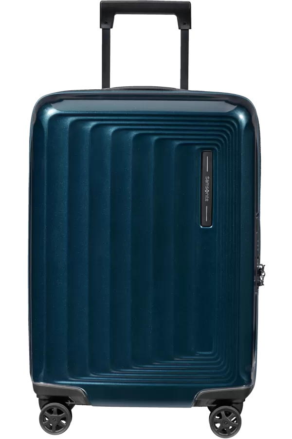 Mala de Cabine 55cm Expansível 4 Rodas Azul Metálico - Nuon | Samsonite