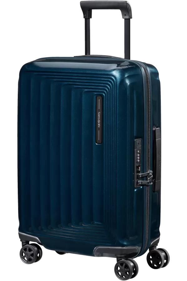 Mala de Cabine 55cm Expansível 4 Rodas Azul Metálico - Nuon | Samsonite