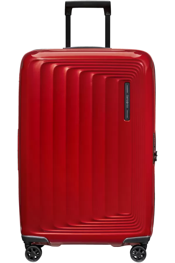 Mala de Viagem Média 69cm Expansível 4 Rodas Vermelho Metálico - Nuon | Samsonite
