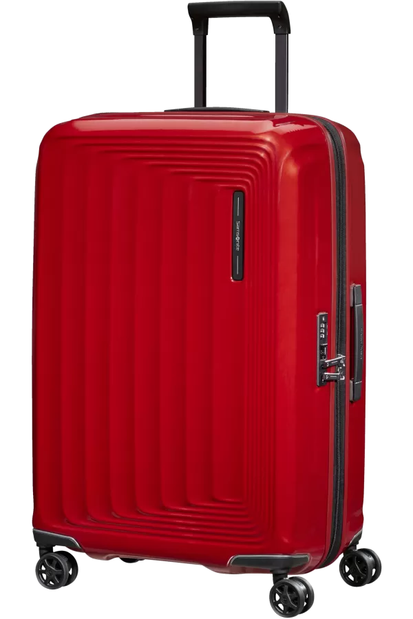 Mala de Viagem Média 69cm Expansível 4 Rodas Vermelho Metálico - Nuon | Samsonite